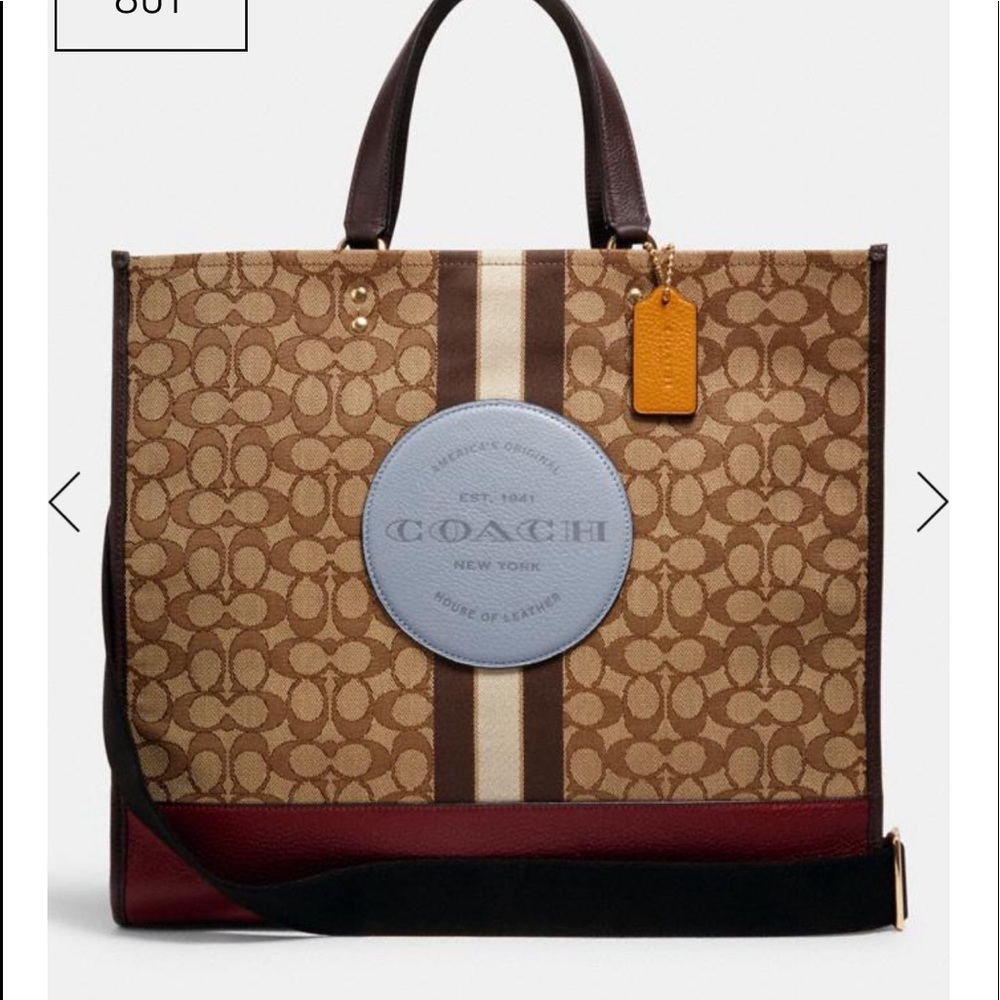 Coach Dempsey Tote 40 In Signature Jacquard
